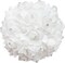 White Foam Rose Bridal Bouquet with Satin Ribbon Handle for Wedding & Party